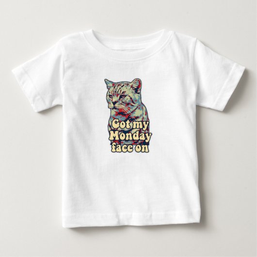 猫好き＆猫飼いのための面白いかわいい猫ミーム ベビーTシャツ (正面)