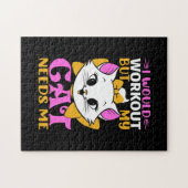 猫好き 私の猫は私を必要としている ジグソーパズル (横)