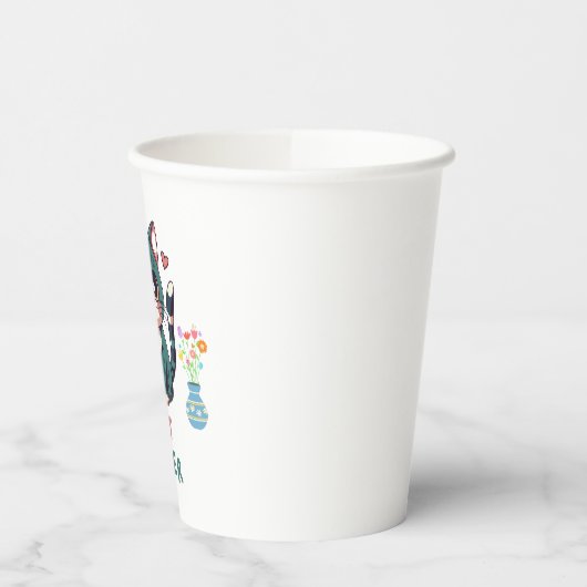 猫好き 紙コップ (左)