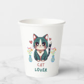 猫好き 紙コップ (正面)