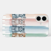 猫好き— 絵を描 Pastel Drip Kittens Case-Mate iPhoneケース (裏面 (横))