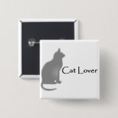 猫好き 缶バッジ (正面&裏面)