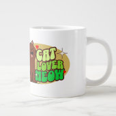 猫好き - 茶色の猫 ジャンボコーヒーマグカップ (右)