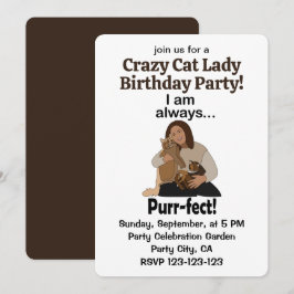 猫好き 誕生日おめでとう パーフェクト 猫好きすぎ女子 誕生日 招待状