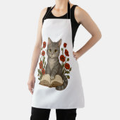 猫好き – 読かわいいケシ猫とボウ エプロン (インサイチュ)