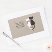 猫好き 長方形シール (封筒)