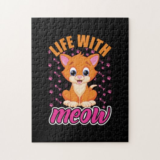 猫好き | Meowとの生活 ジグソーパズル (縦)