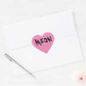 猫好き、PINK MEOWスタンプ ハートシール (封筒)
