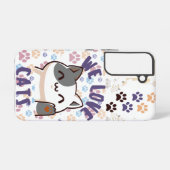 猫好き SAMSUNG GALAXYケース (裏面横)