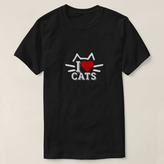 猫好き Tシャツ (デザイン正面)