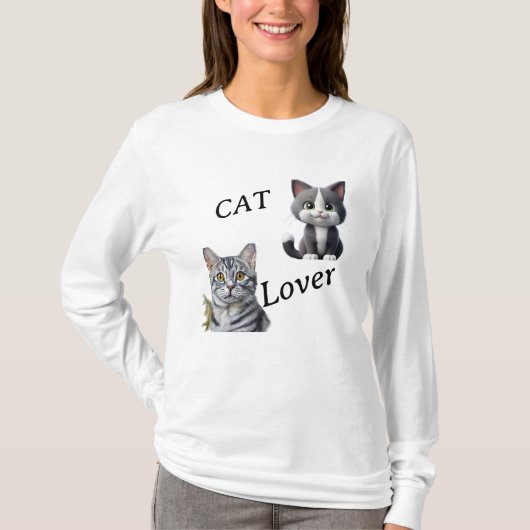 猫好き Tシャツ (正面)