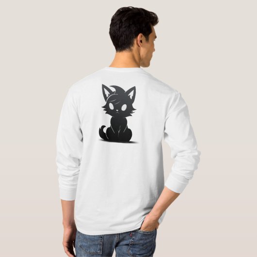 猫好き Tシャツ (裏面フル)