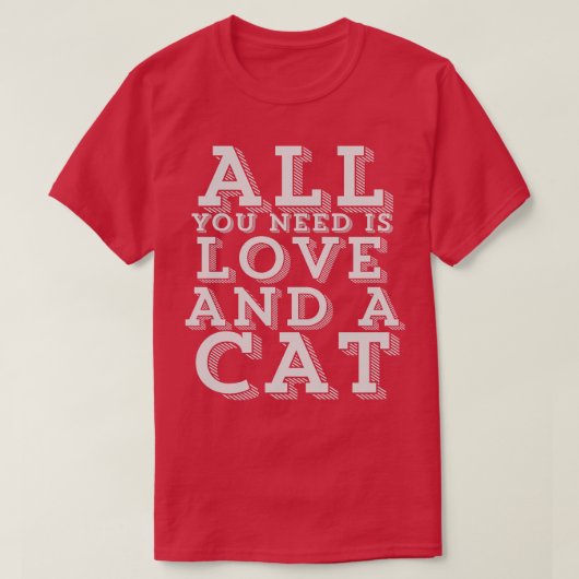 猫好き Tシャツ (デザイン正面)