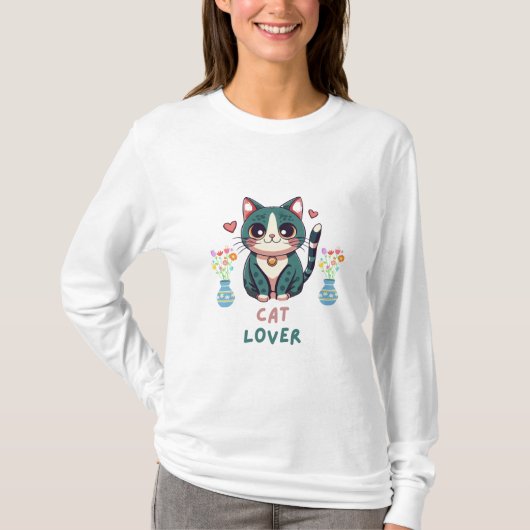 猫好き Tシャツ (正面)