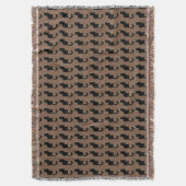 猫好きBlanket Le Chatの黒猫のブランケット スローブランケット (正面縦)