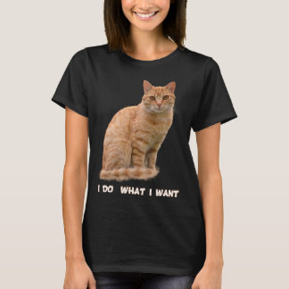 猫好きGifおもしろいをオレンジ色に Tシャツ