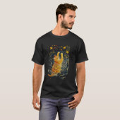 猫好きI love Cats子猫子猫ママパパGIF Tシャツ (正面フル)