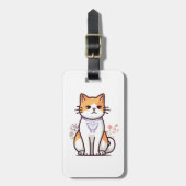 猫好きIDカードまたは荷物タグ ラゲッジタグ (正面縦)
