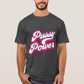 猫好きLGBとフェミニストのためのPussyパワー Tシャツ
