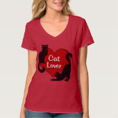 猫好きTシャツ猫好きシャツカスタマイズ Tシャツ (正面)