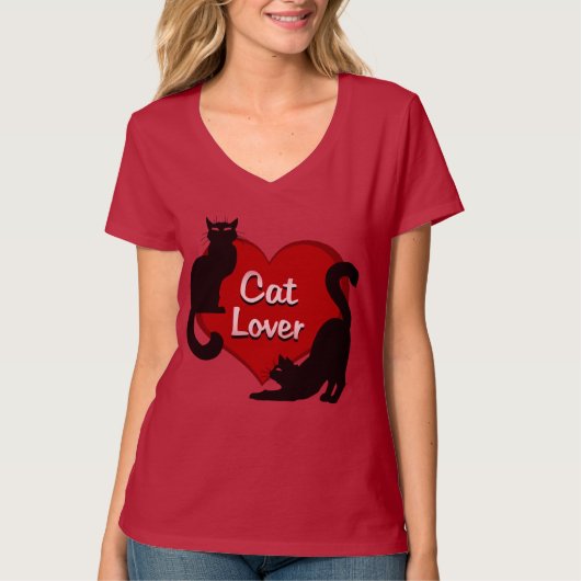 猫好きTシャツ猫好きシャツカスタマイズ Tシャツ (正面)