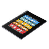 猫好きTシャツ、おもしろいキャットティー、キャットギフト、かわいいCa ノートブック (左側)