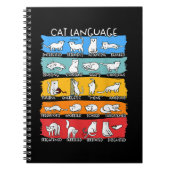 猫好きTシャツ、おもしろいキャットティー、キャットギフト、かわいいCa ノートブック (正面)