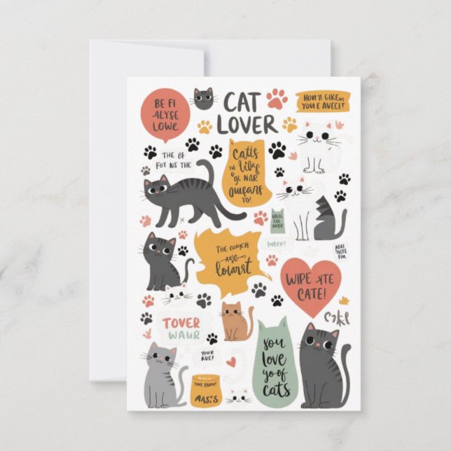 猫好きTシャツ – かわいい&猫好きおもしろいシャツ (正面)