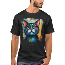 猫好きTシャツ – アートワークの抽象化