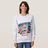猫好きTシャツ スウェットシャツ (正面フル)