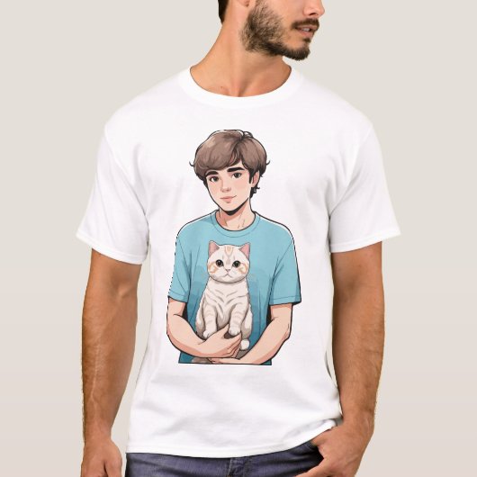 猫好きTシャツ Tシャツ (正面)