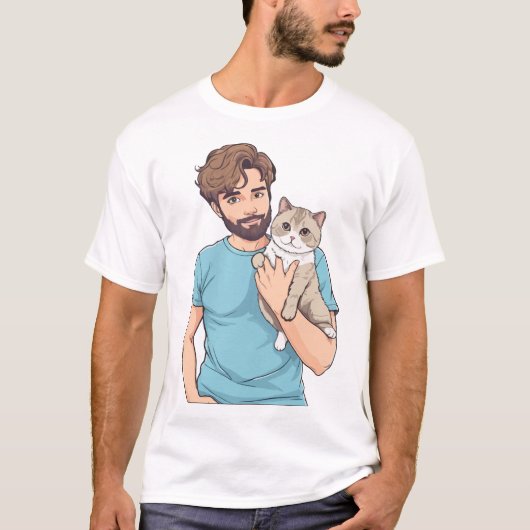 猫好きTシャツ Tシャツ (正面)
