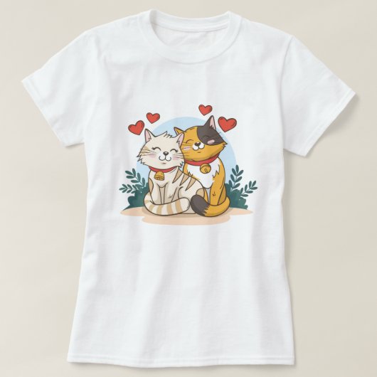 猫好きTシャツ Tシャツ (デザイン正面)