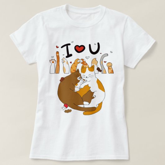 猫好きTシャツ Tシャツ (デザイン正面)