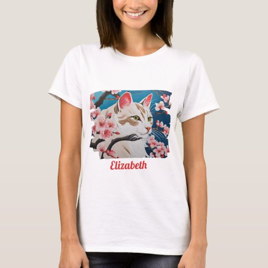 猫好きTシャツ Tシャツ (正面)