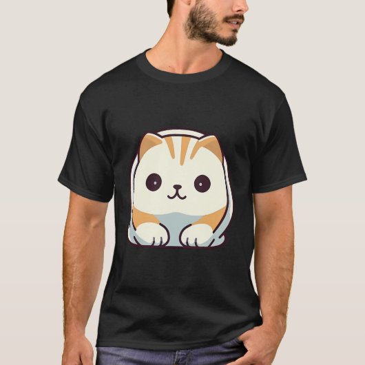 猫好ミニマルき Tシャツ (正面)