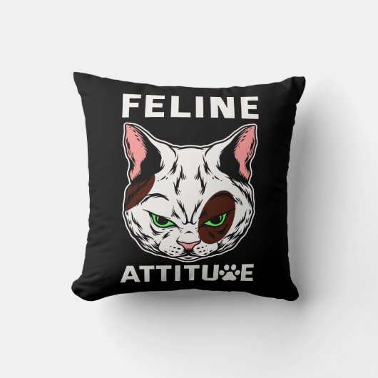 猫姿勢猫ムードペットキャラクター クッション (正面)