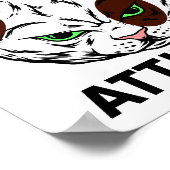 猫姿勢猫ムードペットキャラクター ポスター (角)