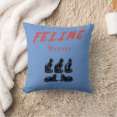 「猫威厳のある」。.. クッション (ブランケット)