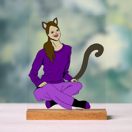 猫娘 アクリルサイン (ニュートラル)