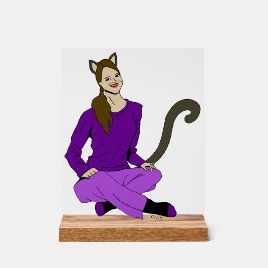 猫娘 アクリルサイン (正面)