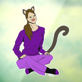 猫娘 ウィンドウサイン (シート3)