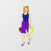 猫娘 ウィンドウサイン (シート)