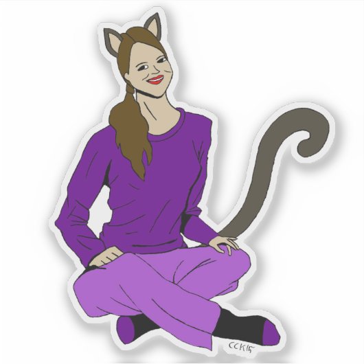 猫娘 シール (正面)