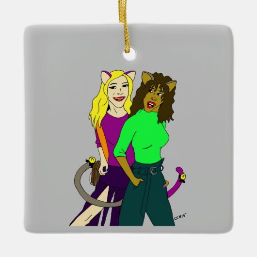 猫娘 セラミックオーナメント (正面)