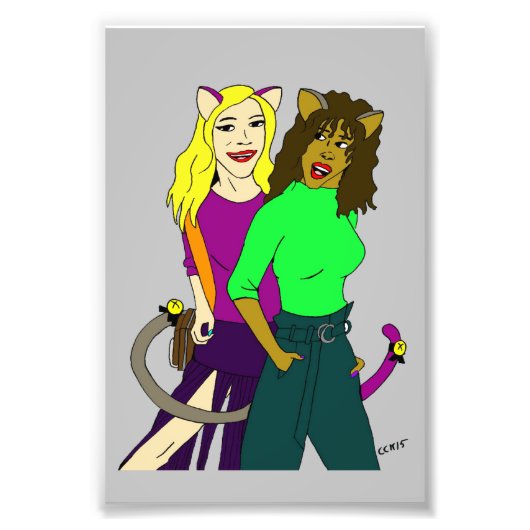 猫娘 フォトプリント            (正面)