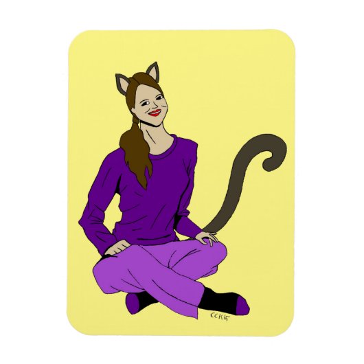 猫娘 マグネット (縦)