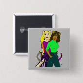 猫娘 缶バッジ (正面&裏面)