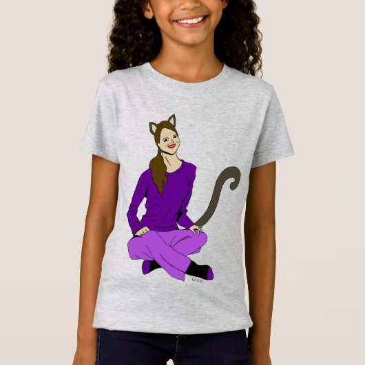 猫娘 Tシャツ (正面)