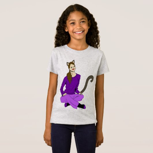 猫娘 Tシャツ (正面フル)